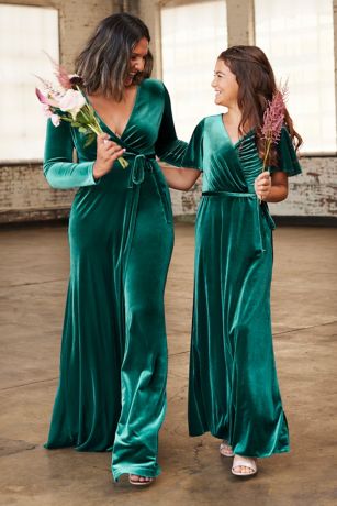 navy blue dress for baby girl This Is Why You Say Yes to Velvet Bridesmaid Dresses