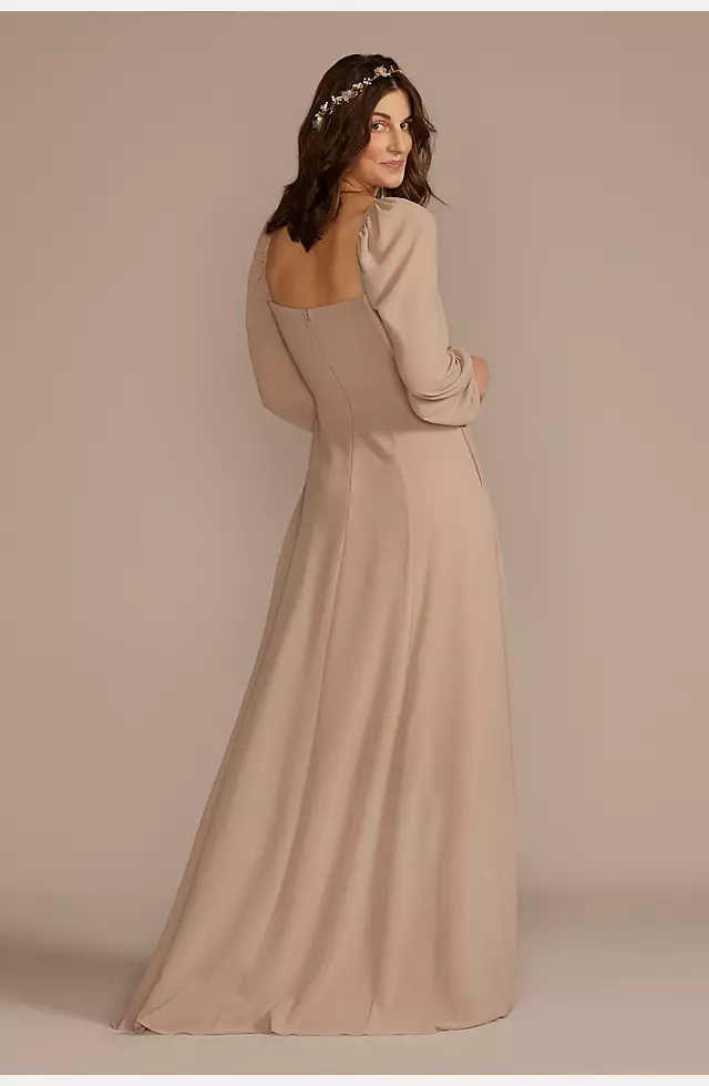 Long Sleeve Chiffon Dress Image 2