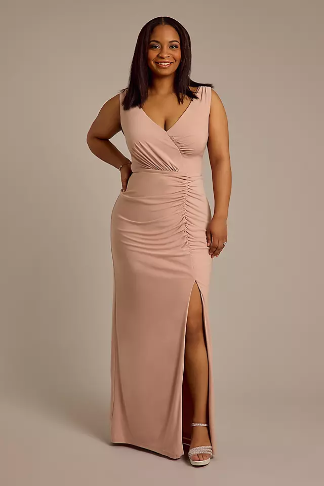 Jersey Tank Ruched Dress Image 4