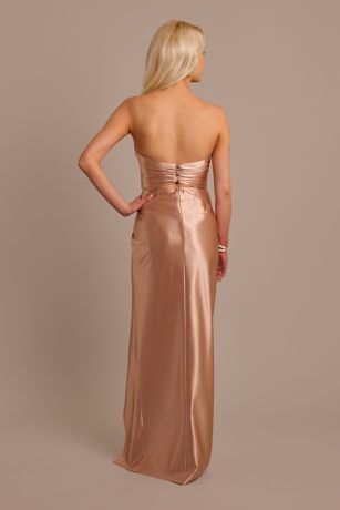 Organza Ruched Band and a Satin Bridesmaid Dress