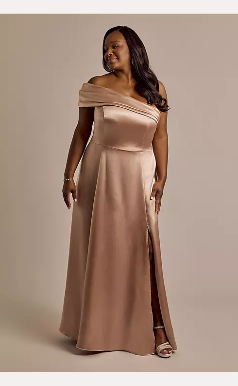 Luxe Charmeuse Asymmetrical Dress Image 4