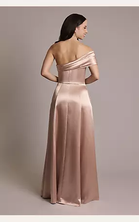 Luxe Charmeuse Asymmetrical Dress Image 2