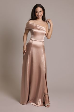 Luxe Charmeuse Asymmetrical Dress Image