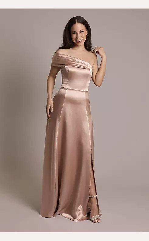 Luxe Charmeuse Asymmetrical Dress Image 1