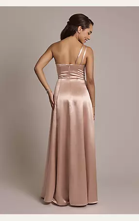 Luxe Charmeuse One-Shoulder Dress Image 2