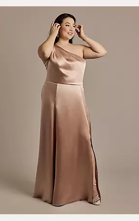 Luxe Charmeuse One-Shoulder Dress Image 4