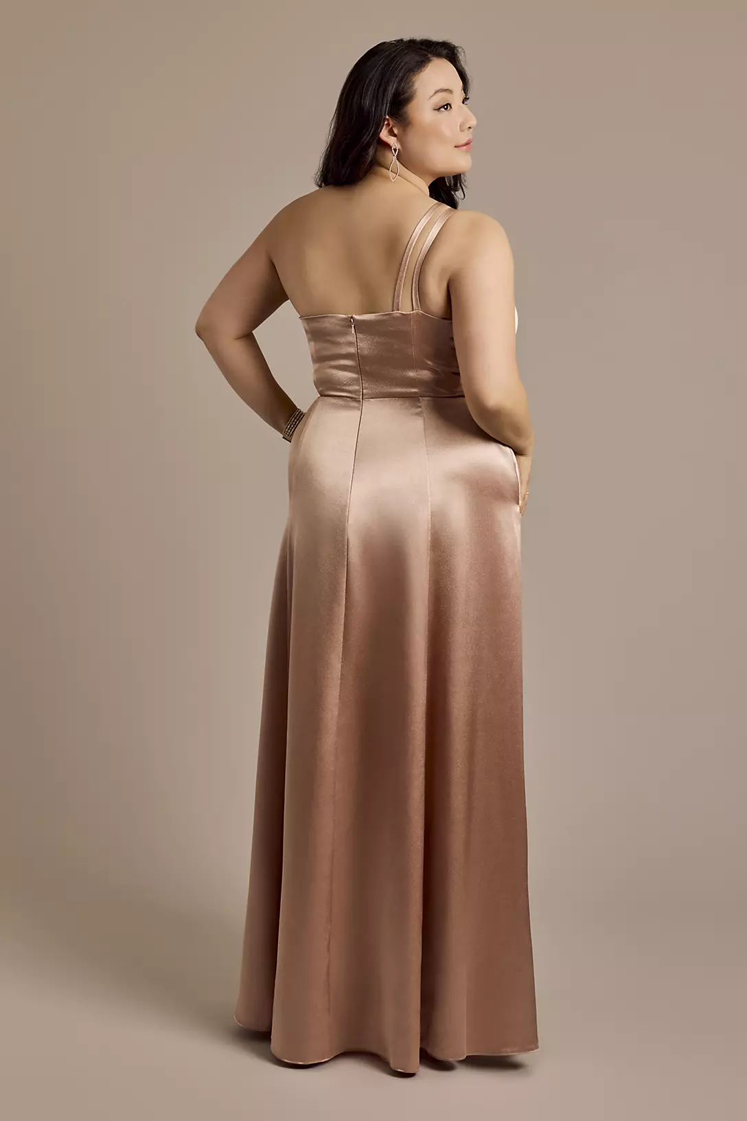 Luxe Charmeuse One-Shoulder Dress Image 5