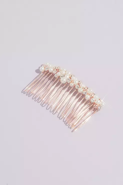 Pearl and Crystal Cluster Wire Comb Image 1