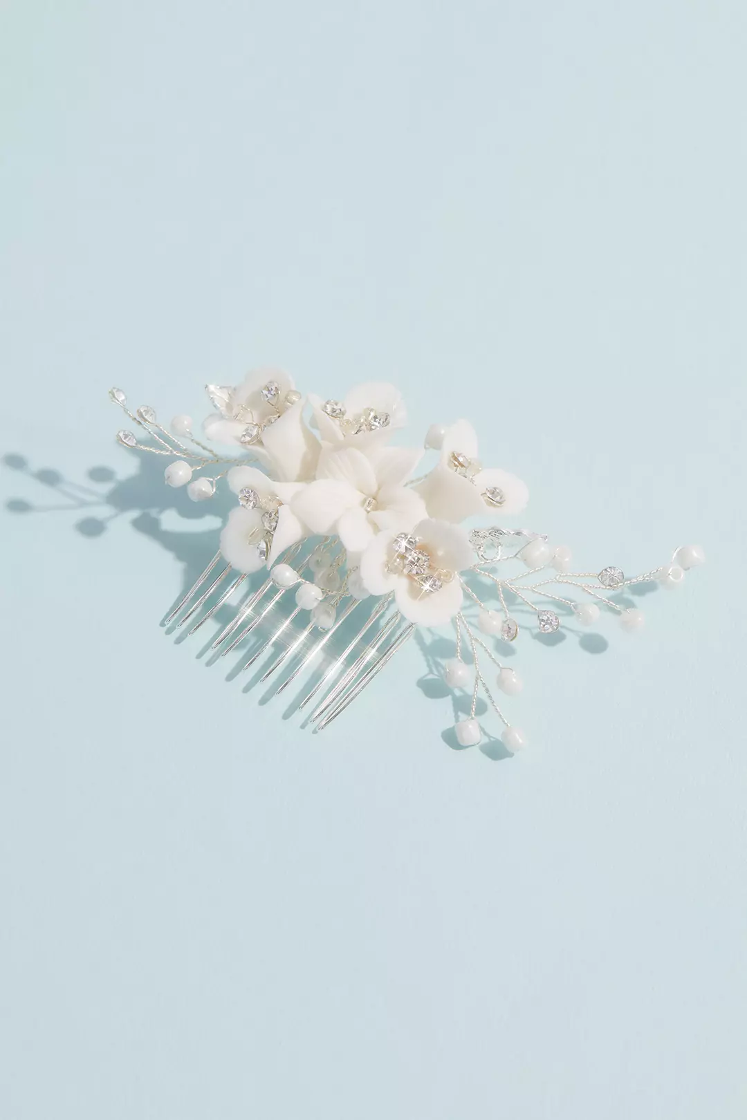 Porcelain Floral Spray Comb Image