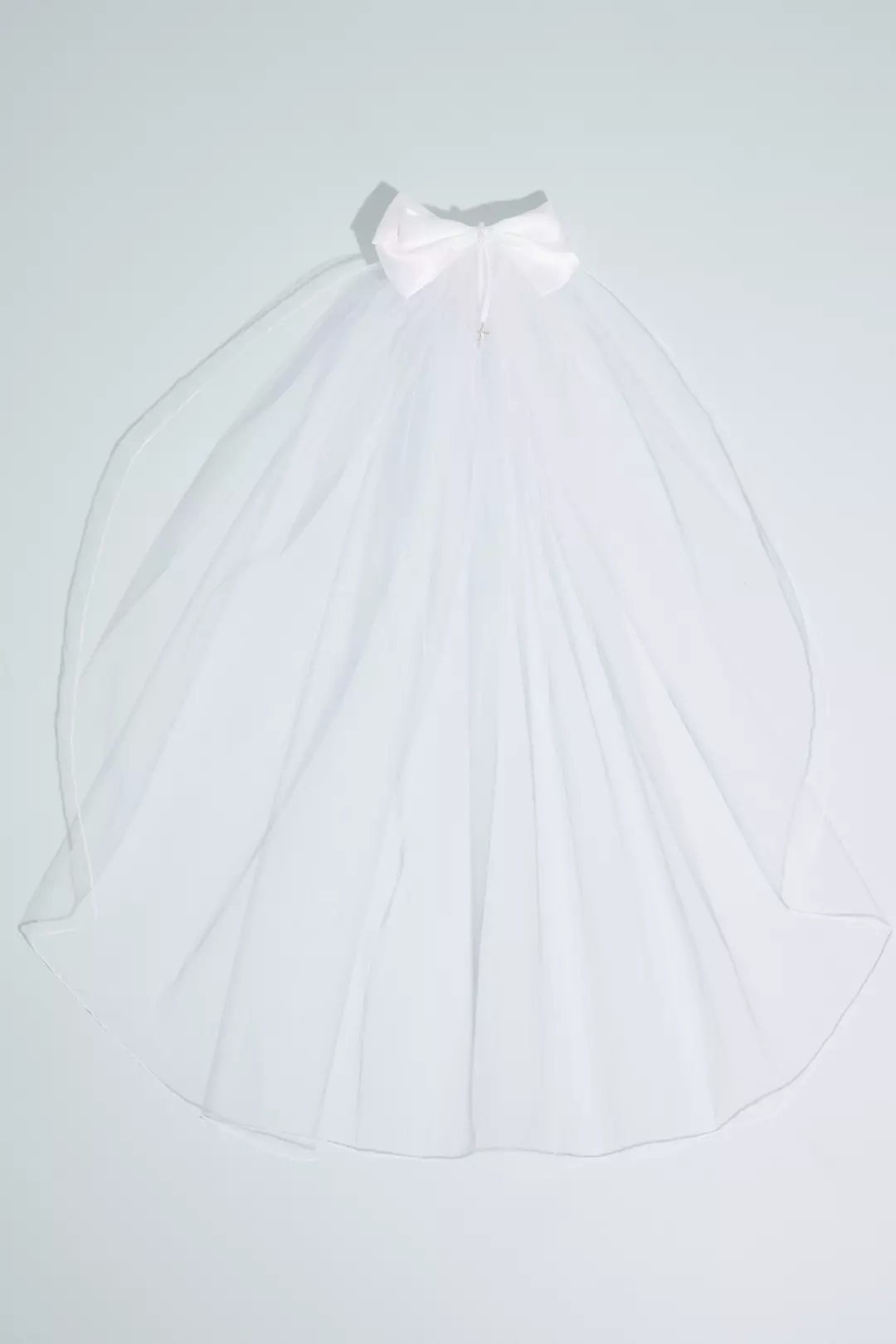 Tulle Communion Veil with Bow Image