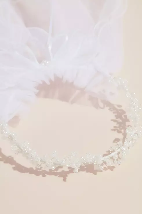 Curly Tulle Two Tier Communion Veil Image 3