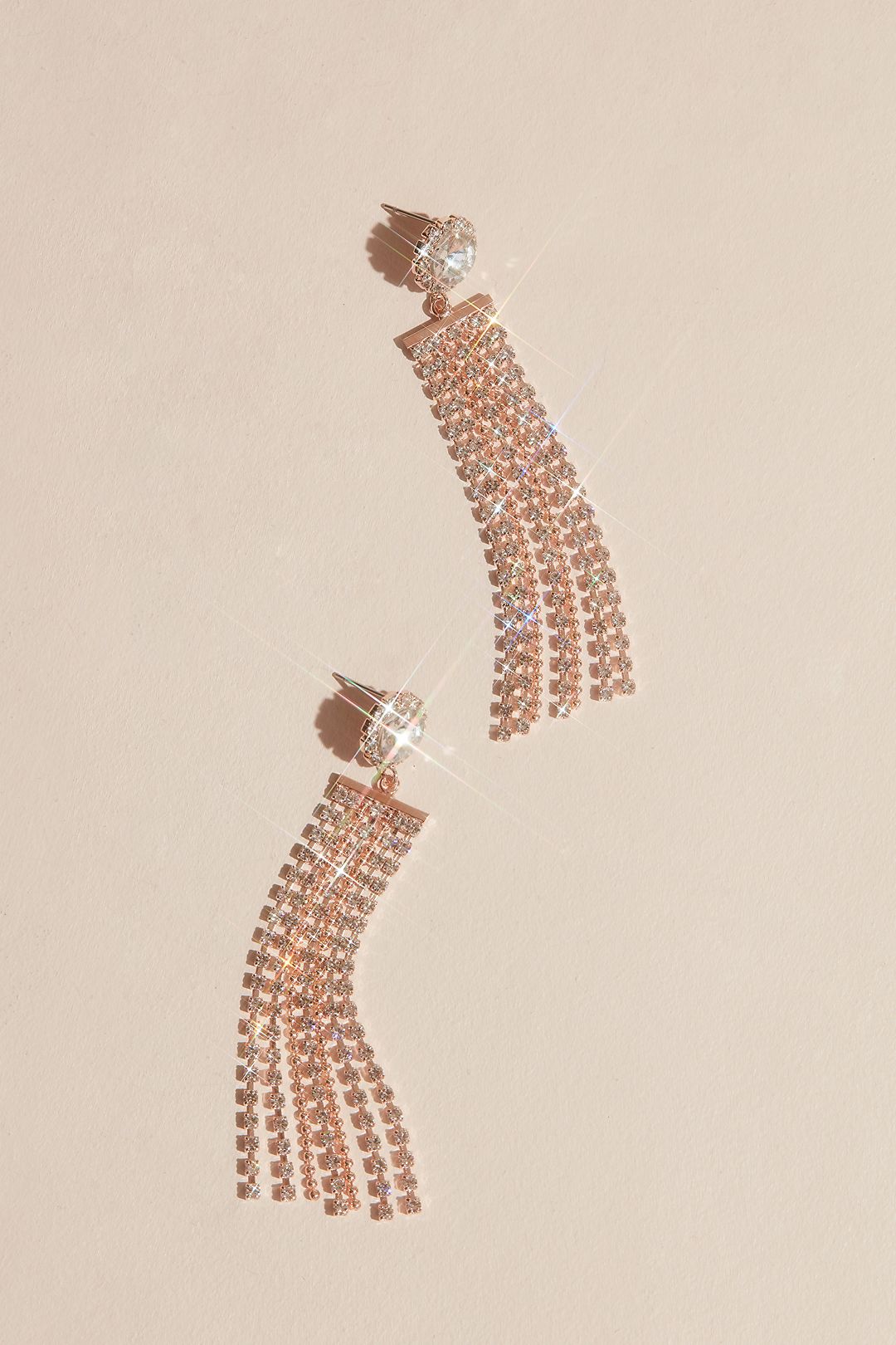 Crystal Fringe Sweep Earrings Image 1