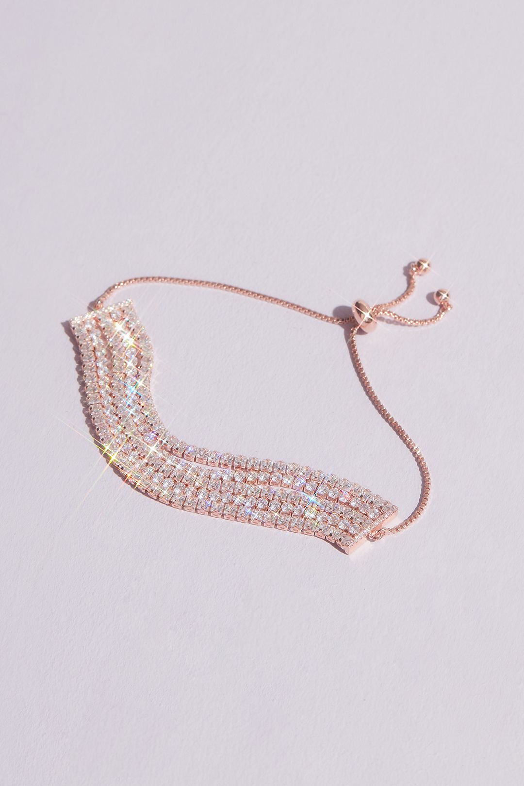 Slinky Crystal Chain Pull Bracelet Image 1