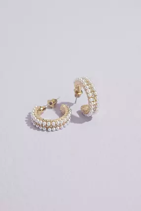 Pearl & Cubic Zirconia hook earrings Pearl & Cubic Zirconia hook earrings