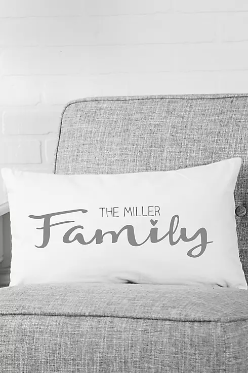 Personalized Family Lumbar Pillow Image 3