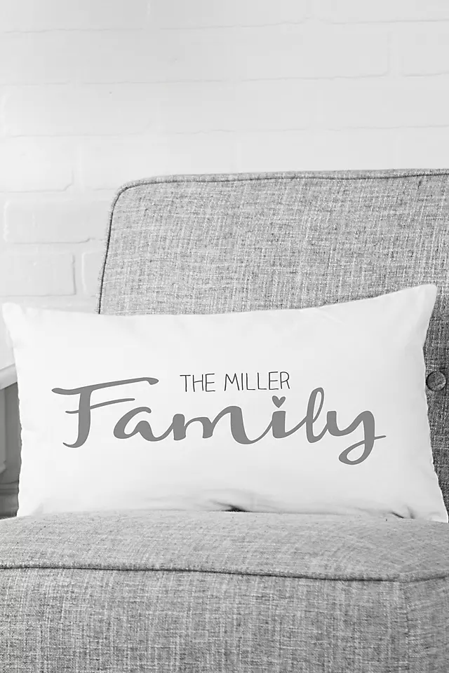 Personalized Family Lumbar Pillow Image 3