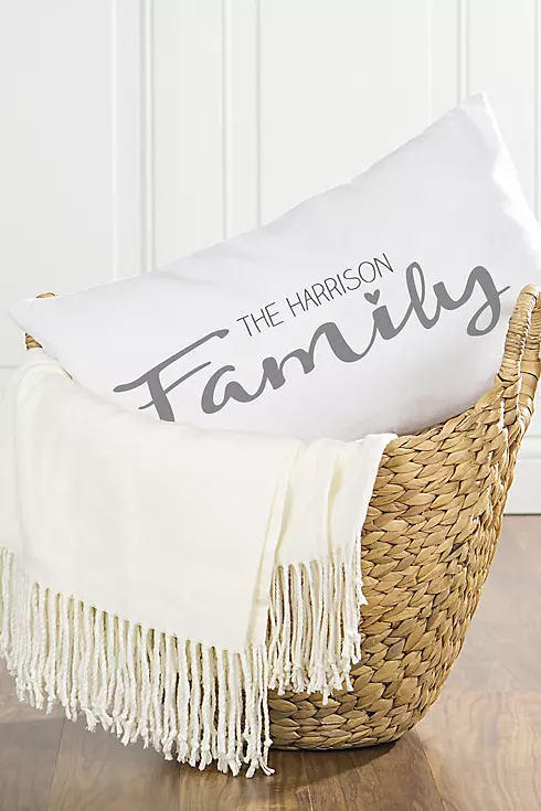 Personalized Family Lumbar Pillow Image 4