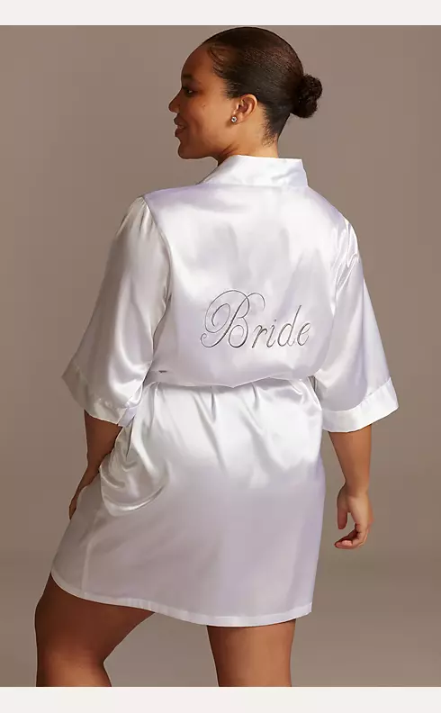 Embroidered Satin Bride Robe Image 1