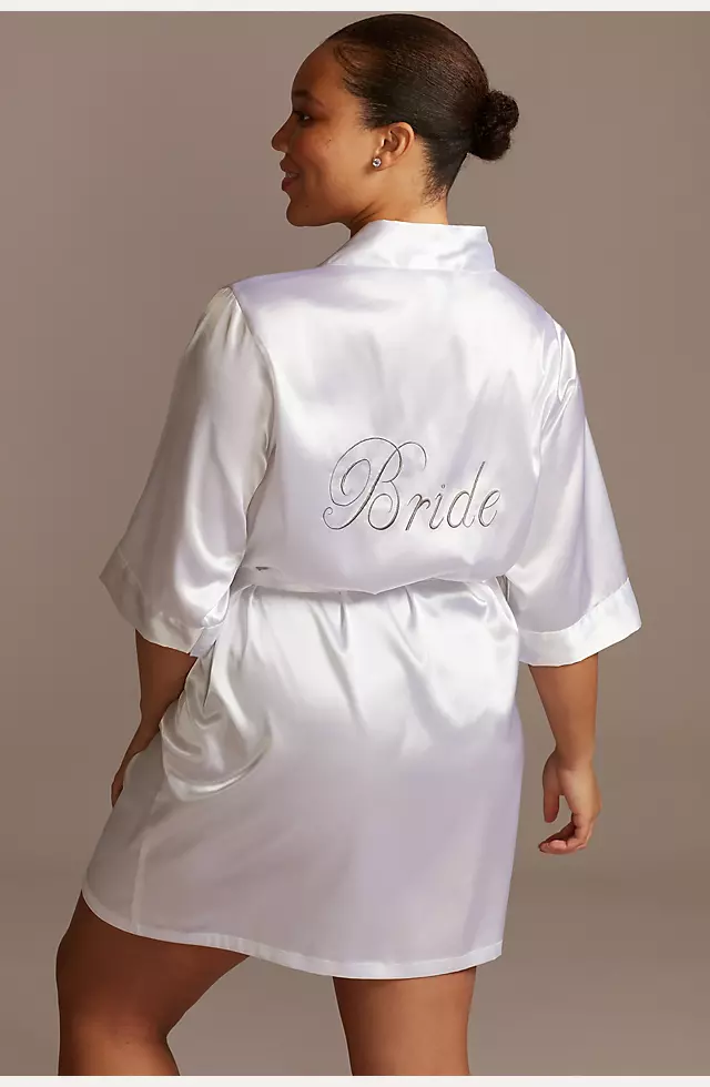Embroidered Satin Bride Robe