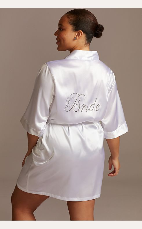 Satin Robes Bridesmaid, Customized Robes, Plus size, Bridal Robe, Wedding Robes, Birthday Party, Gift for Bride, S / Black