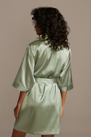 Wrap Tie Satin Robe | David's Bridal