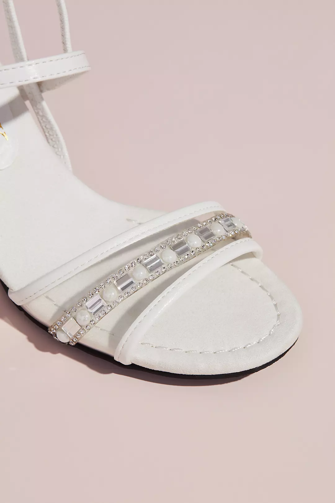 Metallic Clear Vamp Wedges with Embellishments | David's Bridal