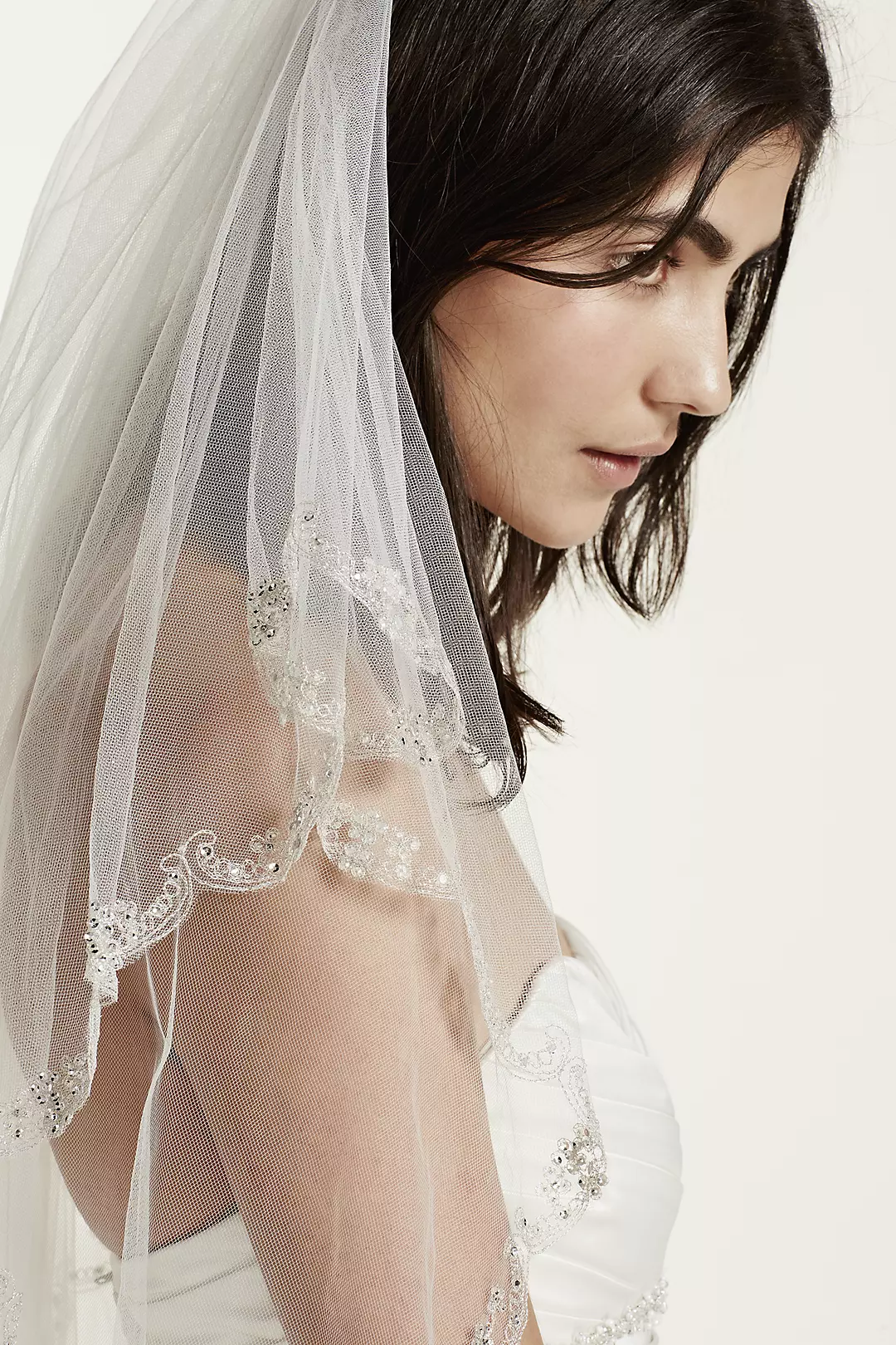 Two Tier Lace Edge Mid Veil Image