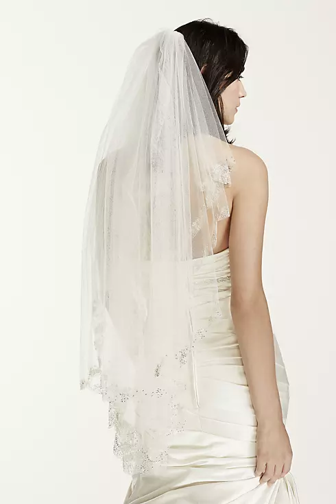 Two Tier Lace Edge Mid Veil Image 3