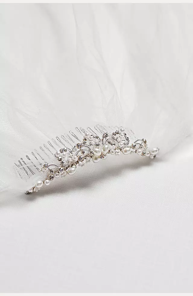 Flower Girl Mini Tiara Veil with Comb | David's Bridal