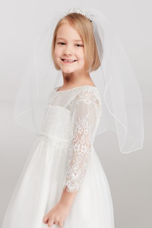 Girls Veil, White Communion Veil For Girls