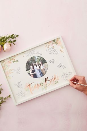 Team Bride Guest Book Frame