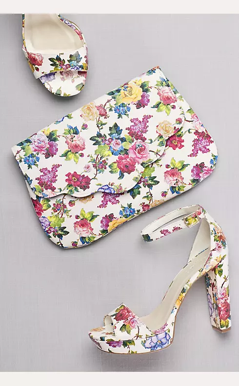 Scalloped Floral Foldover Clutch  Image 4