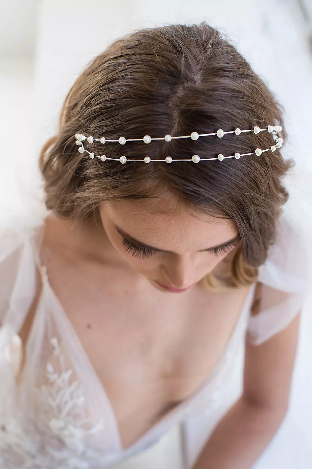 Brides and Hairpins Handmade Faux Pearl Double Strand Headband