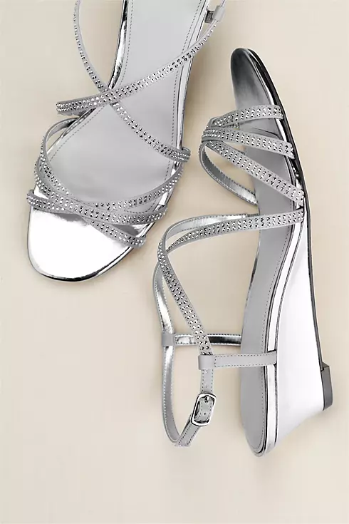 Touch of Nina Strappy Beaded Wedge Sandal Image 4
