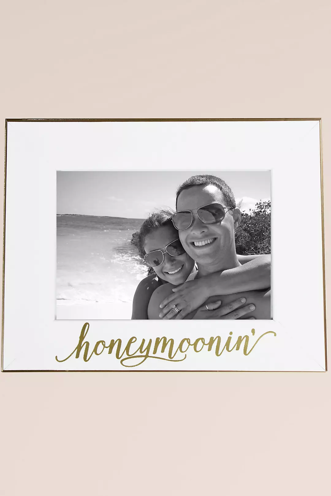 Honeymoonin White and Gold Frame Image
