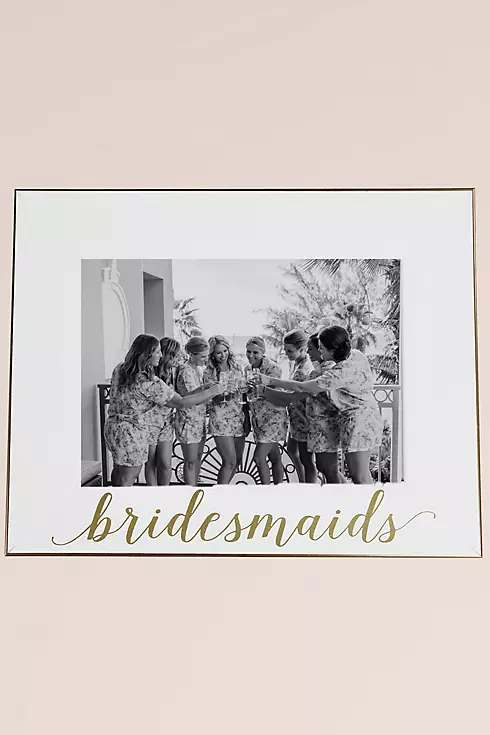 White and Gold Bridesmaid Frame Image 1