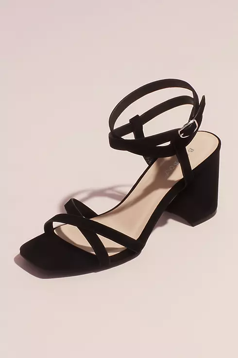 Strappy Square Toe Heeled Sandals Image 1