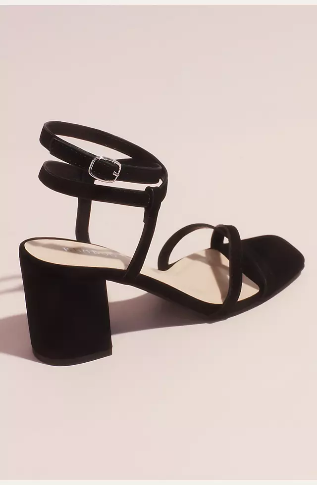 Strappy Square Toe Heeled Sandals Image 2