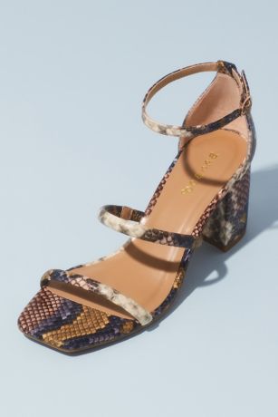 animal print low heel sandals