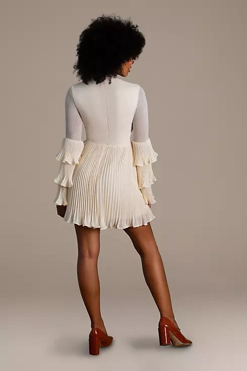 A-Line Mini Dress with Tiered Sleeves Image 2