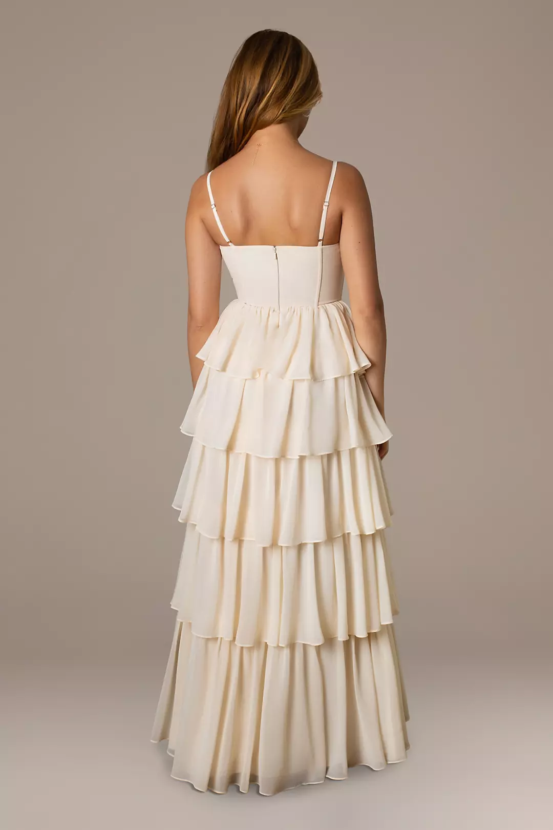 White Ruffle Strap Tiered Skirt Dress · Filly Flair