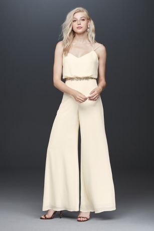 long pants romper for wedding