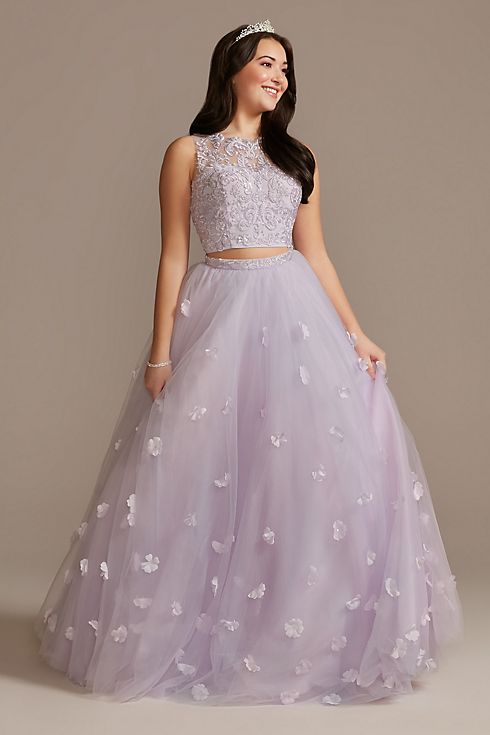 3-Piece Convertible Quince Dress with Heart Back Image 10