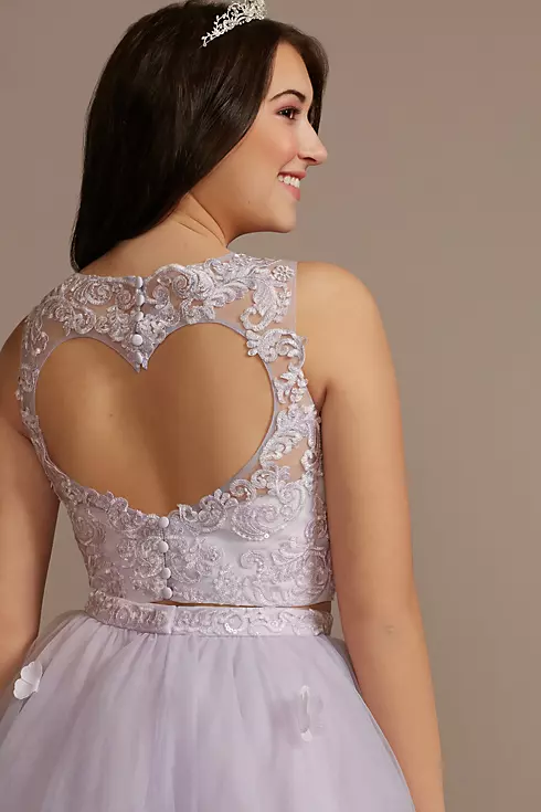 3-Piece Convertible Quince Dress with Heart Back Image 15