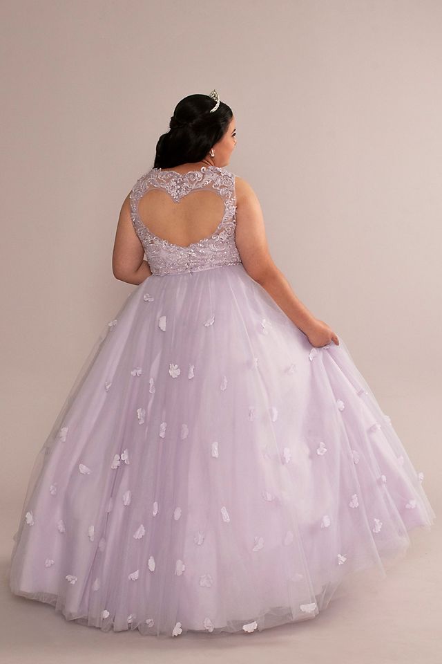 3-Piece Convertible Quince Dress with Heart Back Image 2