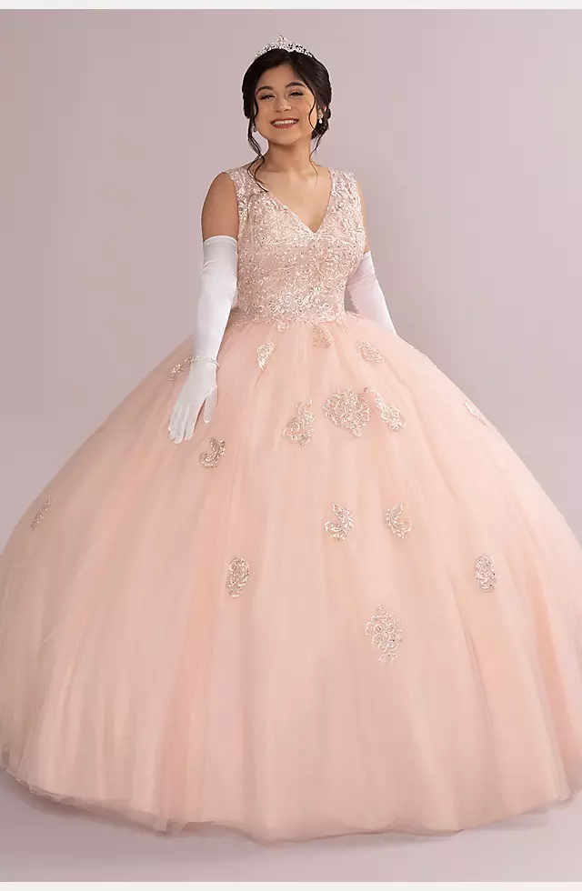 Fairytale Ballgown with Embellished Lace Applique Image