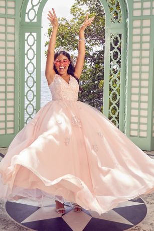 pastel pink light pink quinceanera dresses