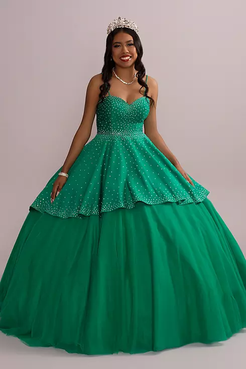 Embellished Quince Gown with Detachable Skirt Image 1