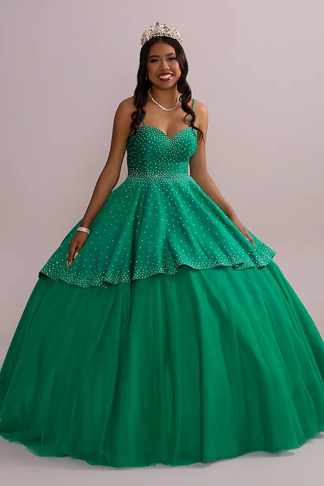 Embellished Quince Gown with Detachable Skirt Image