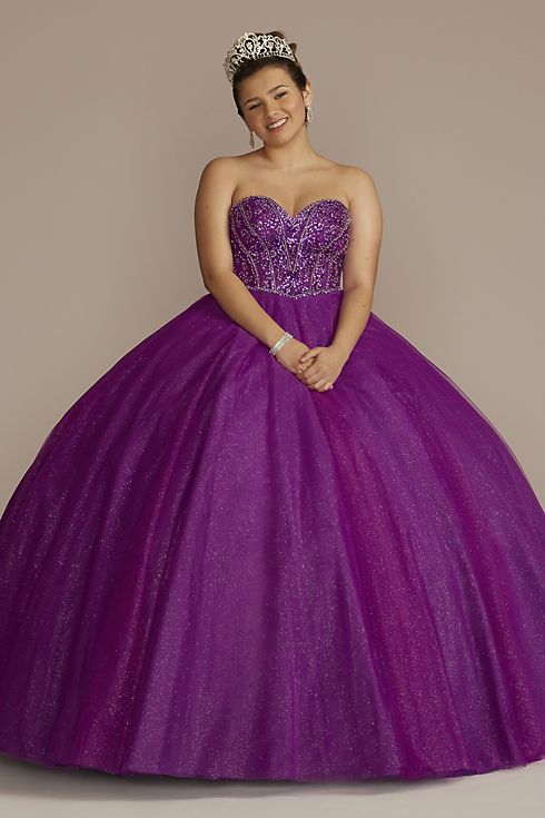 Beaded Bodice Ball Gown Quince Dress with Bolero Image 1